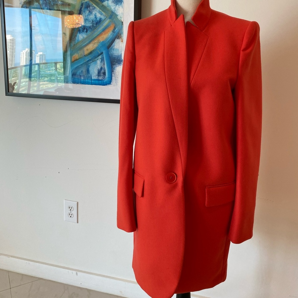STELLA MCCARTNEY WOOL CORAL COAT SIZE EU42